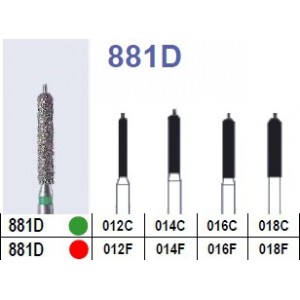 Fraise diamantée N°881D blister de 6 pièces